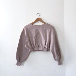 ZARA LIMITLESS CONTOUR COLLECTION CROPPED SWEATSHIRT